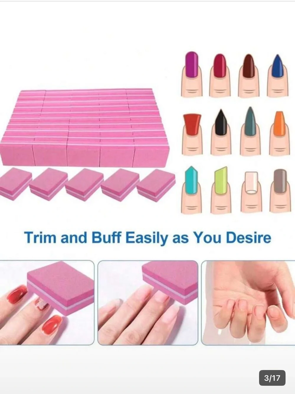 Pink Mini Foam Sanding Blocks- Multi-Pack